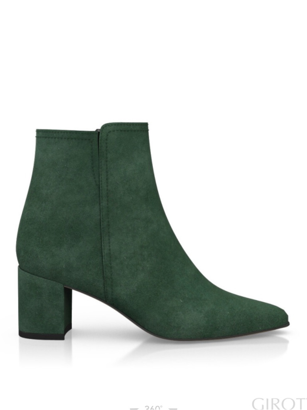 GIROTTI MID HEEL POINTED TOE ANKLE BOOTS